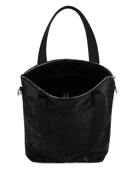 Rick Owens Black Technical Fabric Tote for men