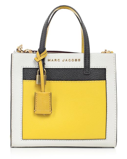Marc Jacobs Yellow Mini Grind Colour Block Tote Bag
