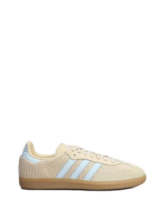 Adidas Originals Natural Samba Og Lace-Up Sneakers