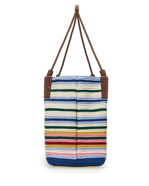 Etro Blue Medium Libra Tote Bag