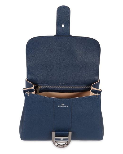 Delvaux Blue Brillant Pm Tote Bag