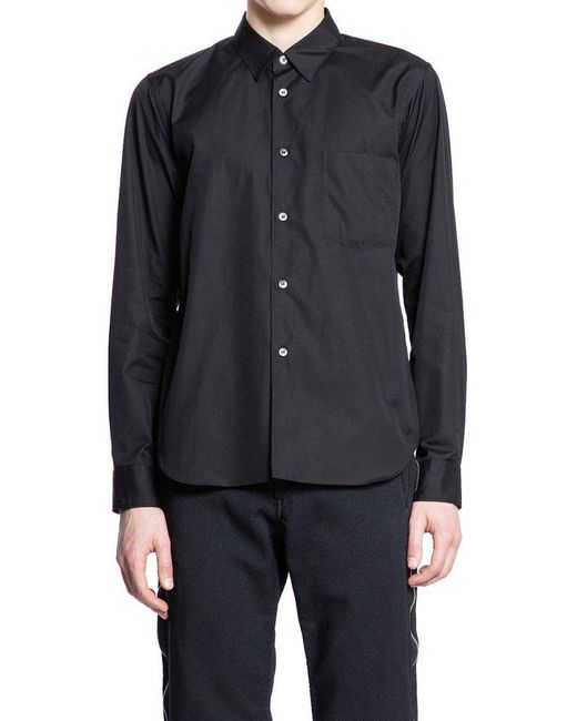 COMME DES GARÇON BLACK Blue Long-sleeved Button-up Shirt for men