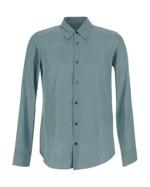 Dries Van Noten Blue Loose Shirt for men