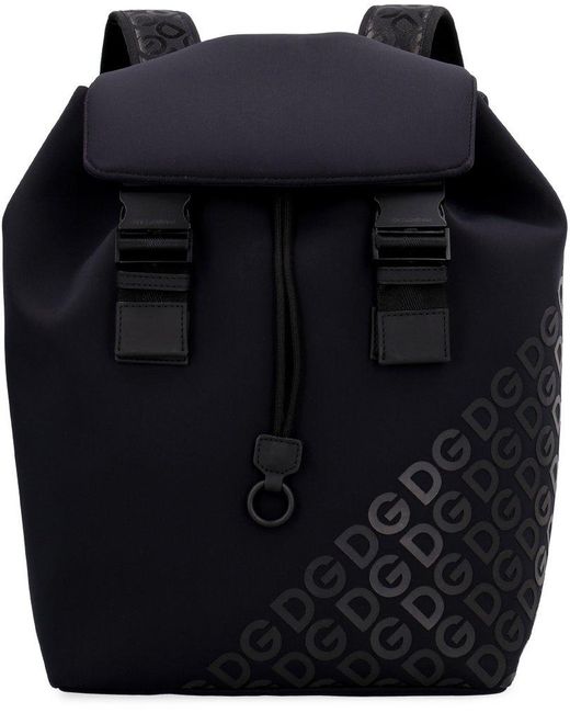 Dolce & Gabbana Blue Millennials Printed Neoprene Backpack for men