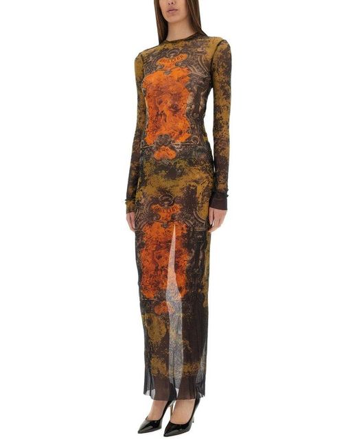 Jean Paul Gaultier Multicolor "Médaillon" Long Dress