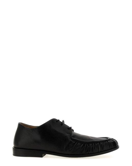 Marsèll Black Round-toe Ruched Lace-up Shoes for men