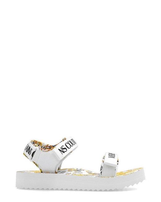 Versace Jeans White Baroque-pattern Printed Sandals