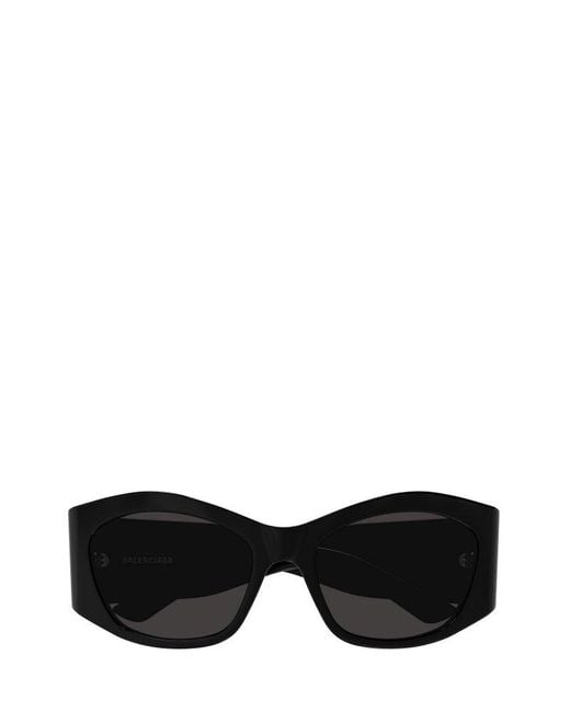 Balenciaga Black Rectangular Frame Sunglasses