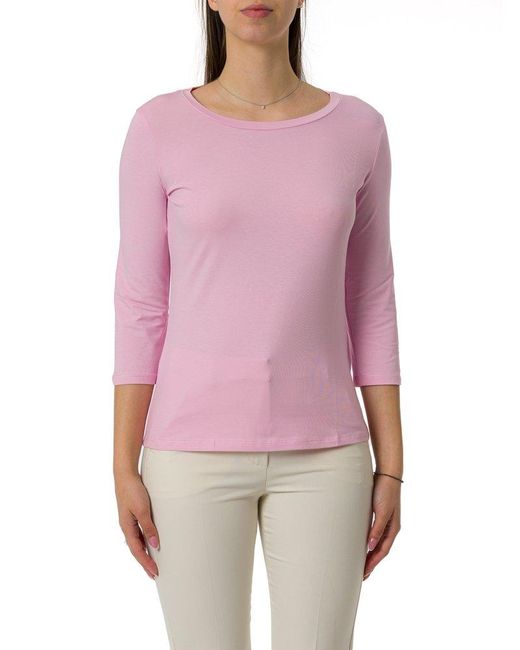 Weekend by Maxmara Purple Multia Crewneck Long-Sleeved Top