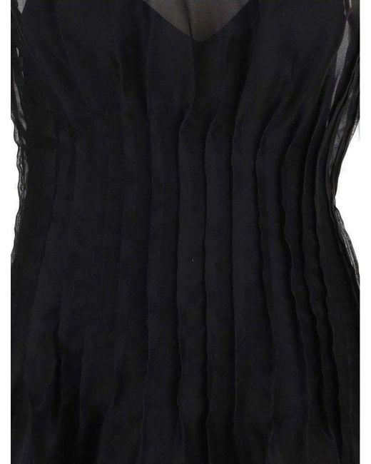 Khaite Black Wes Silk Dress