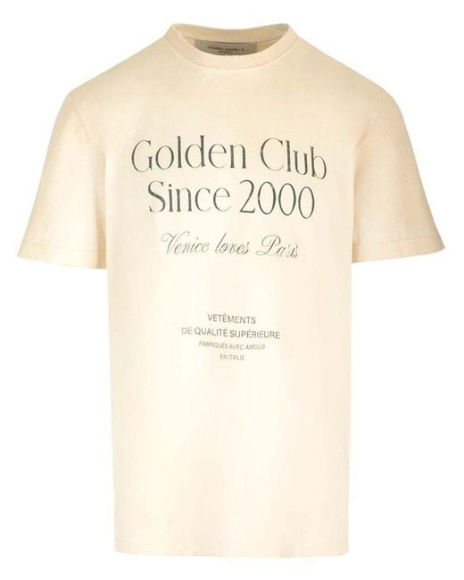 Golden Goose Regular Fit T-shirt in Natural for Men | Lyst