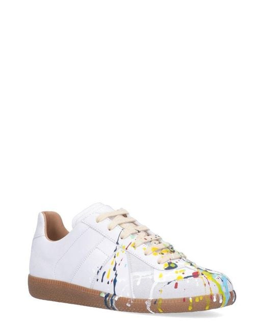 Maison Margiela White Paint Replica Sneakers for men