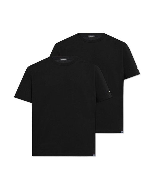 DSquared² Black Pack Of Two Crewneck T-shirt for men