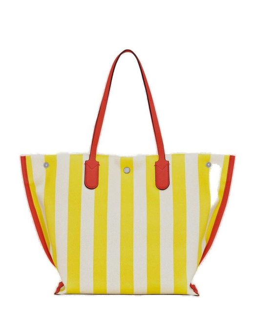 Longchamp Yellow Roseau Essential - Shopping Bag L