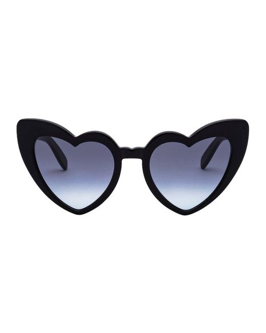 Saint Laurent Blue Heart Shaped Sunglasses