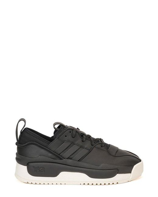 Y-3 Black Rivalry Lace-up Sneakers for men