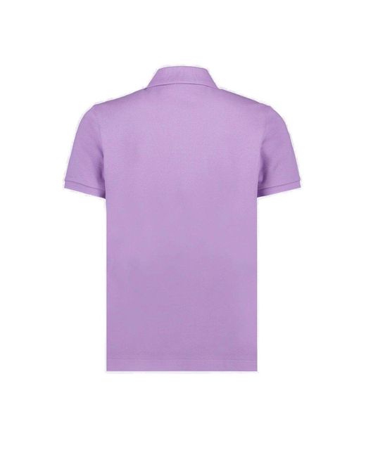 Moncler Purple Monogram Embroidered Polo Shirt for men