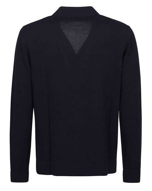 Ballantyne Blue Buttoned Knit Cardigan for men