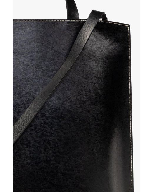 Ganni Black ‘Banner Medium’ Shopper Bag