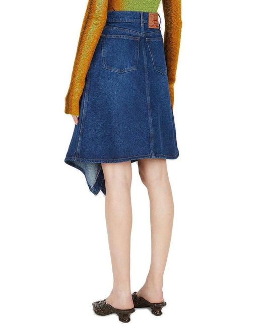 Y/Project Blue Cutout Midi Skirt