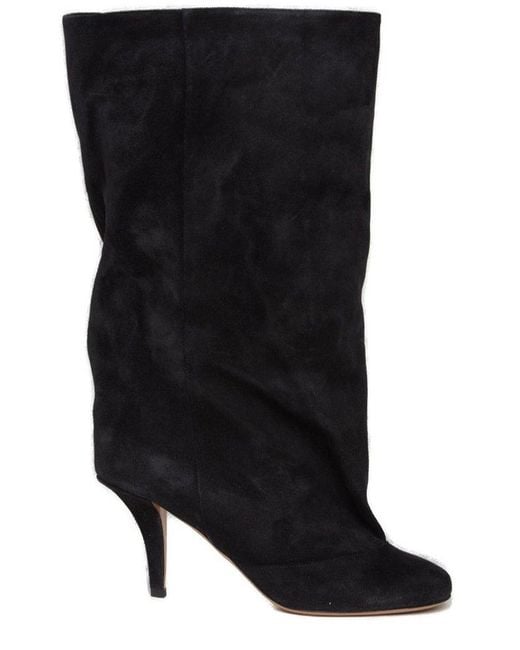 Paris Texas Black Esther Round Toe Boots