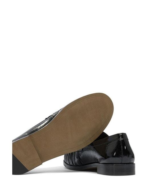 Alohas Black Marietta Onix Leather Loafers