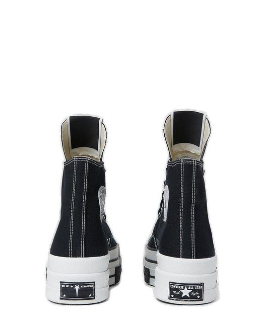 Rick Owens Black X Converse Lace-up Sneakers for men