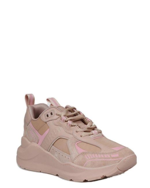 Burberry Pink Leather & Mesh Sneaker