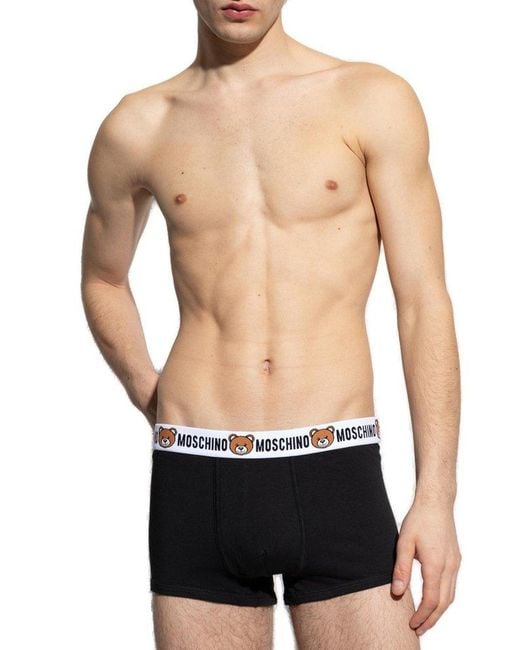 Moschino Black Two-Pack Boxers for men