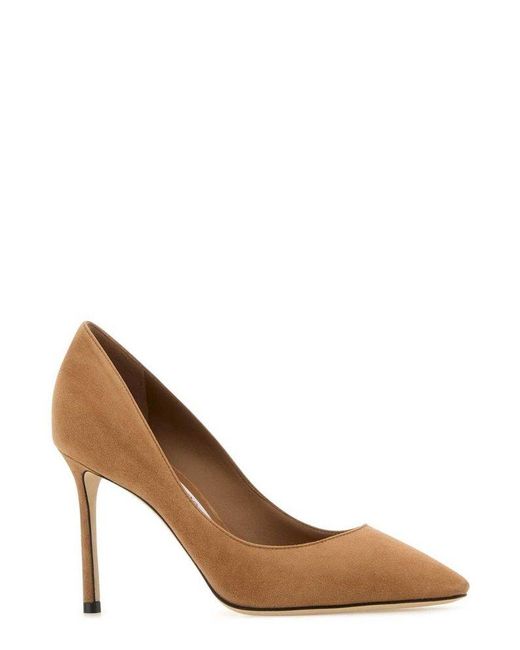 Jimmy Choo Brown Romy Pointed-Toe Pumps