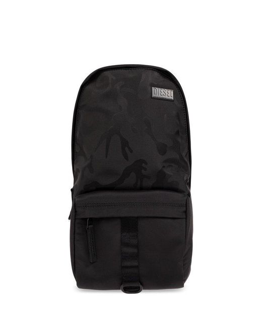 DIESEL Black 'dsrt Slingbag' One-shoulder Backpack, for men