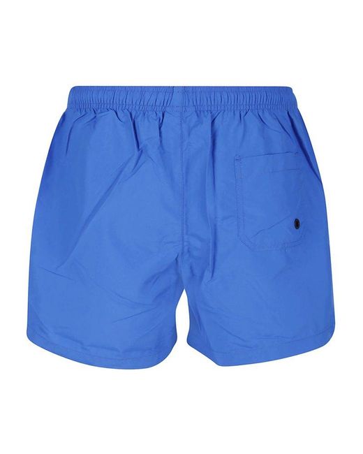 Marcelo Burlon Blue Drawstring Swim Shorts for men