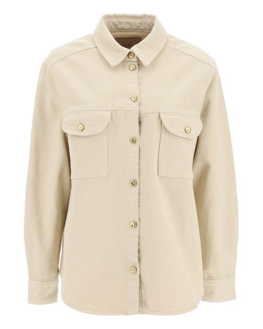 Blazé Milano Natural Collared Button-up Jacket