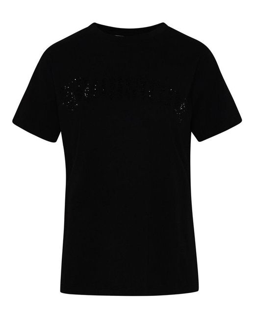 Blumarine Black Cotton T-shirt