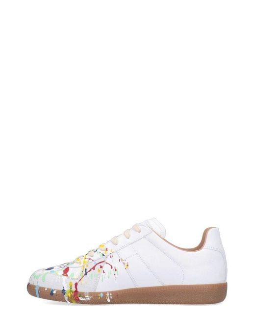 Maison Margiela White Paint Replica Sneakers for men