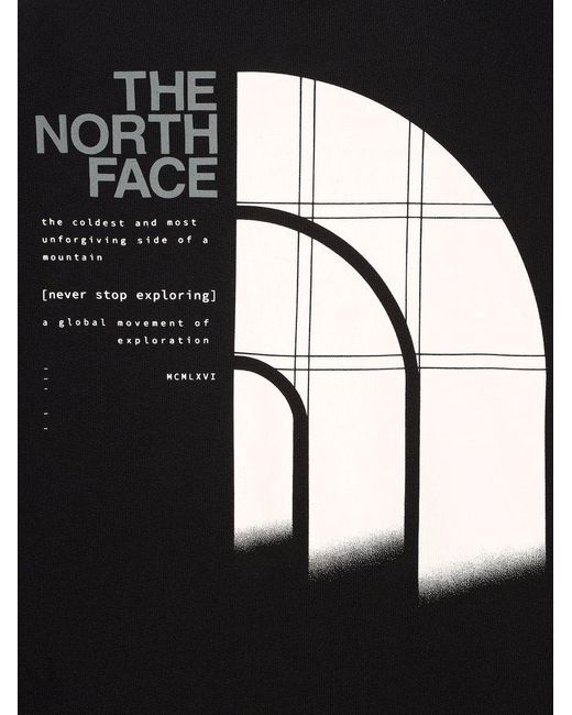 The North Face Black Logo Printed Crewneck Sweatshirt for men
