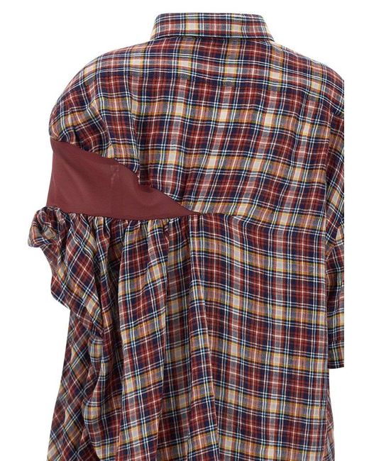 Vivienne Westwood Checked Asymmetric Shirt | Lyst
