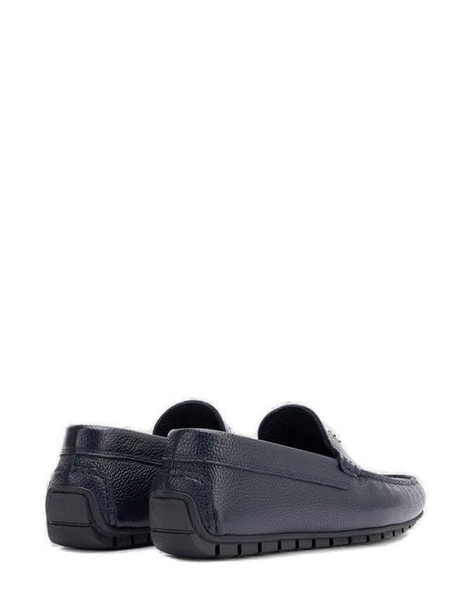 Roberto Cavalli Blue Rc Monogram Slip-On Loafers for men