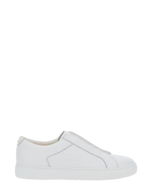 Doucal's White No-lace Sneakers for men