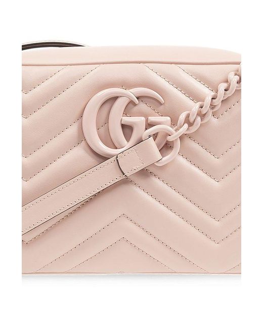 Gucci Pink 'GG Marmont Small' Shoulder Bag