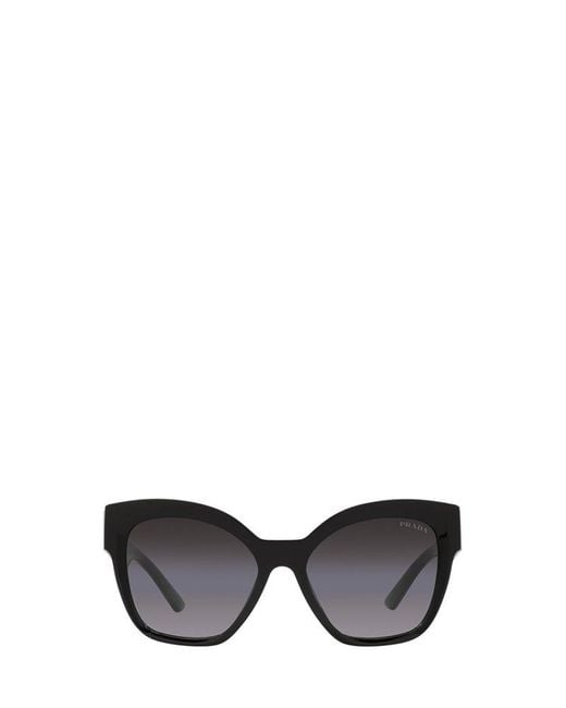 Prada Black Pr 17zs Square-frame Logo-embellished Acetate Sunglasses