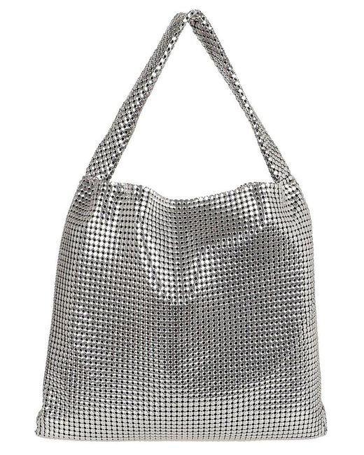 Rabanne Gray Pixel Top Handle Bag