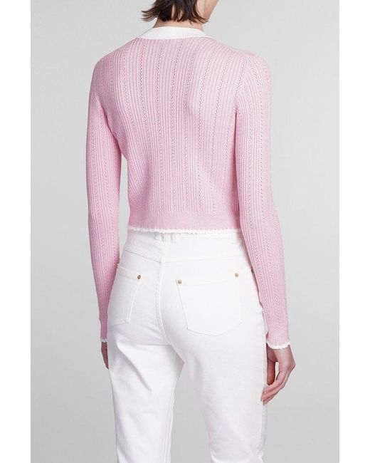 Balmain Pink Knit Cardigan