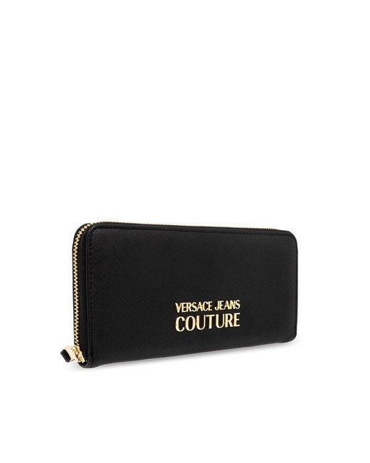 Versace Black Wallet With Logo