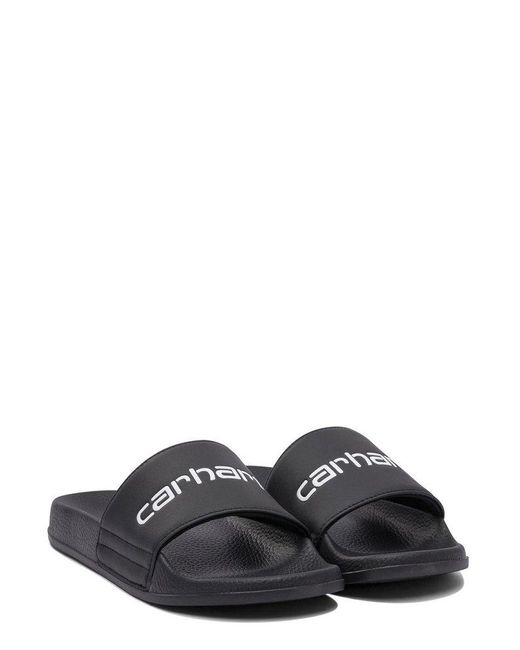 Carhartt Black Logo Debossed Slippers for men