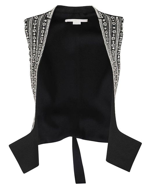 Stella McCartney Black Crystal Embellished Vest