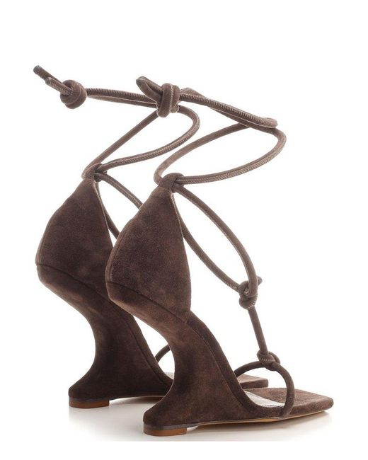 Rick Owens Gray Square-toe High-heeled Sandals