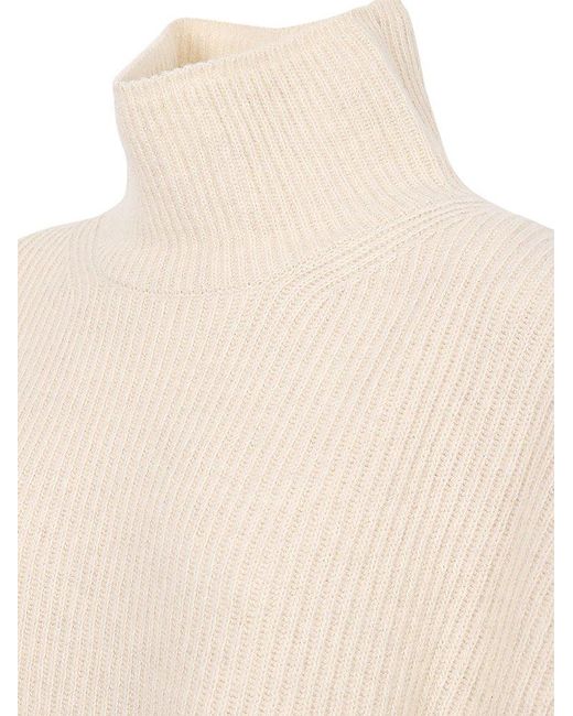 Weekend by Maxmara White Funnel Neck Short-sleeved Gilet