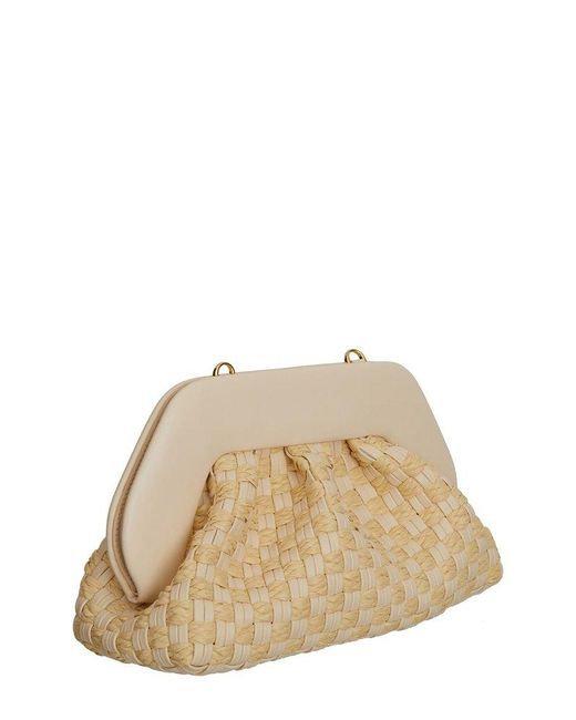 THEMOIRÈ Natural Tia Microweaved Clutch Bag