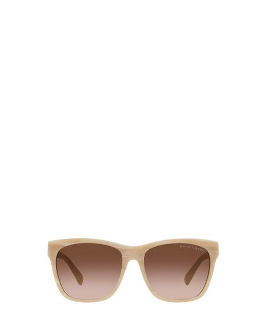 Ralph Lauren White Eyewear Square Frame Sunglasses